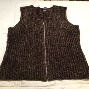 jessi lee quality garment women’s zipper vest size large sleeveless